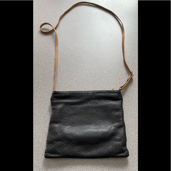 Vintage I Medici Firenze Black & Tan Leather Crossbody Bag - Picture 3 of 11